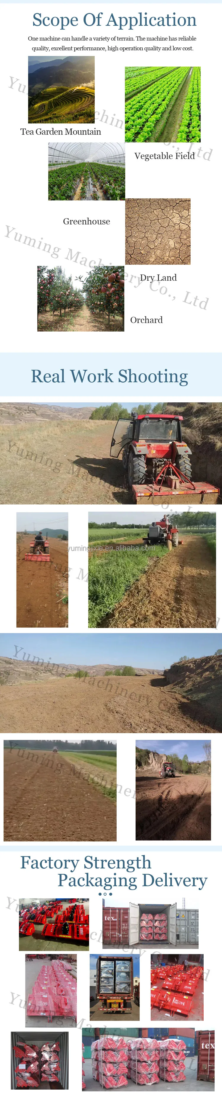 Agricultural Farm Tiller Rotary Cultivator 3 Point Tractor Rotovator ...