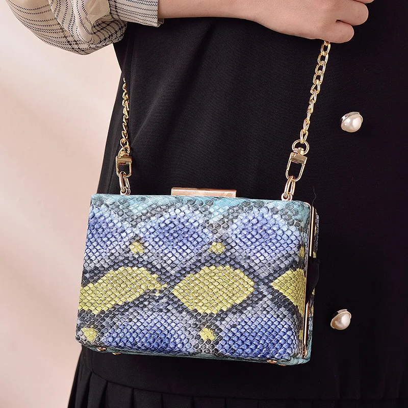 New Snake Print Evening Clutch Dinner Bag Wholesale Purses and