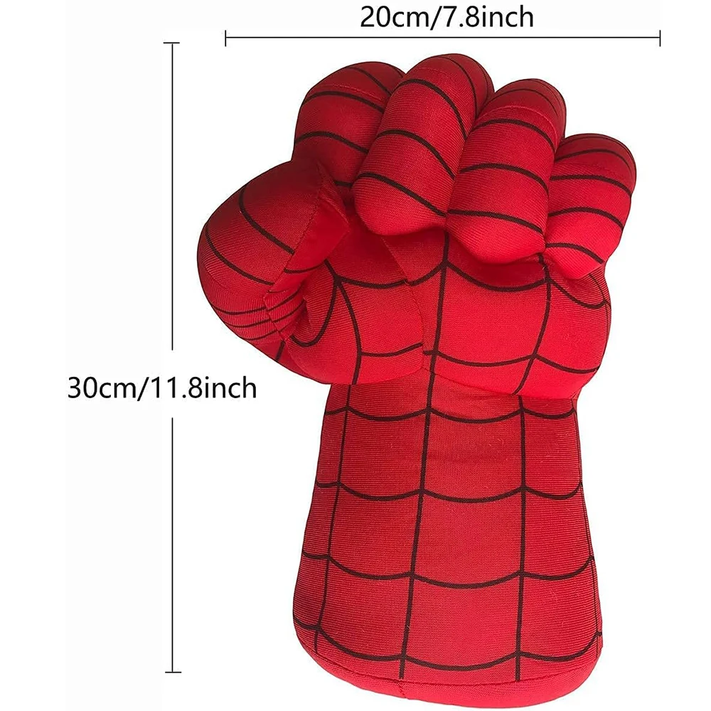 Guanti Supereroe Morbido Peluche - Pugni Giocattolo Cosplay Per Bambini E Adulti - Accessorio Costume Verde Per Ragazze, Regalo Di Natale O Halloween (1 Paio) - 2