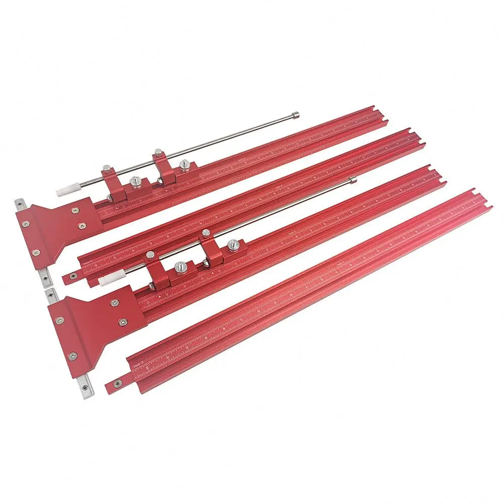TEBAK W-51woodworking Parallel Guide Rail Measuring Ruler Track Wooden Pencil for Woodworker Measuring on the Tiles Wood Mental