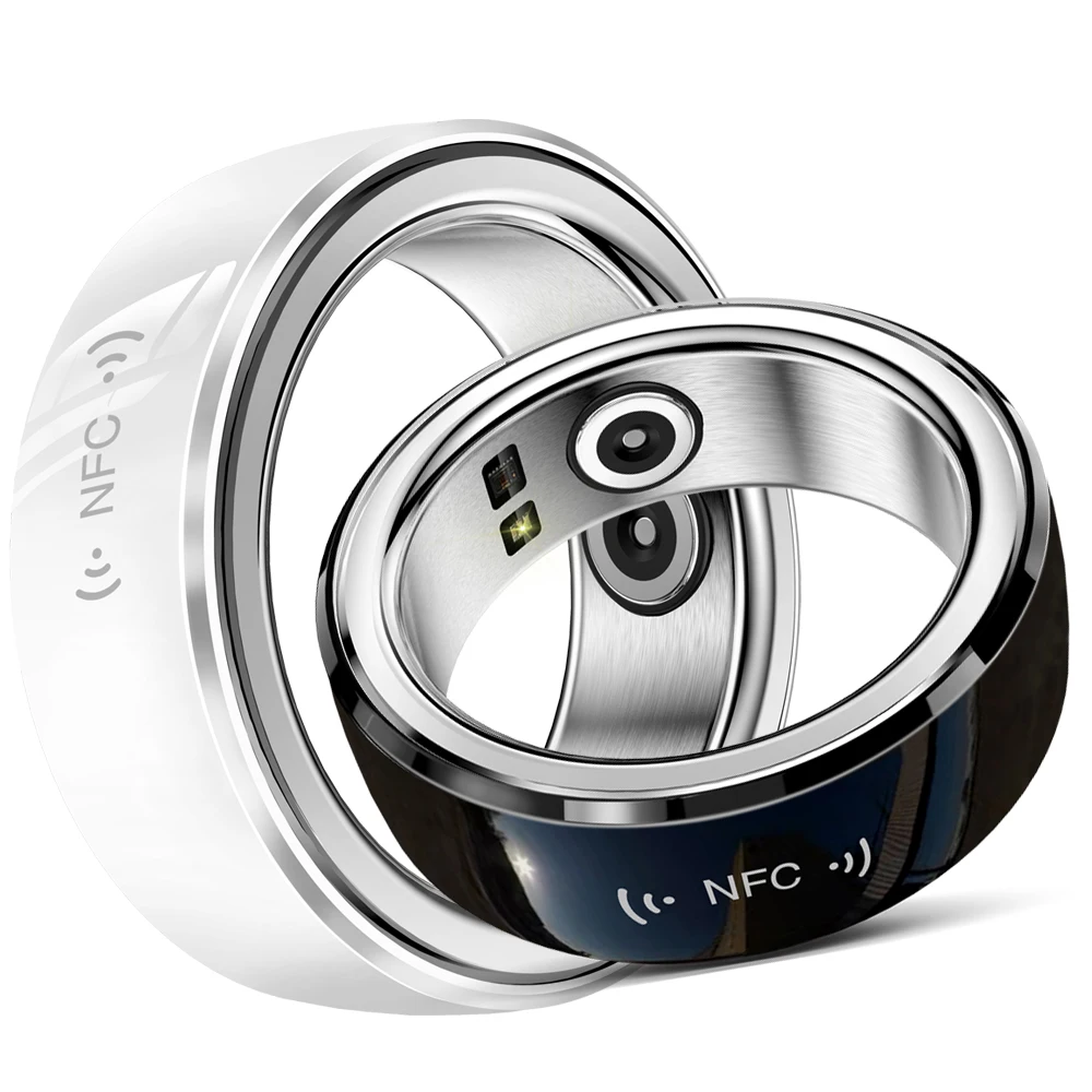 NFC Smart Rings R2 App Control Fitness Tracker and  Blood Oxygen Heart Rate Measuring Health Smart Ring for Men Women