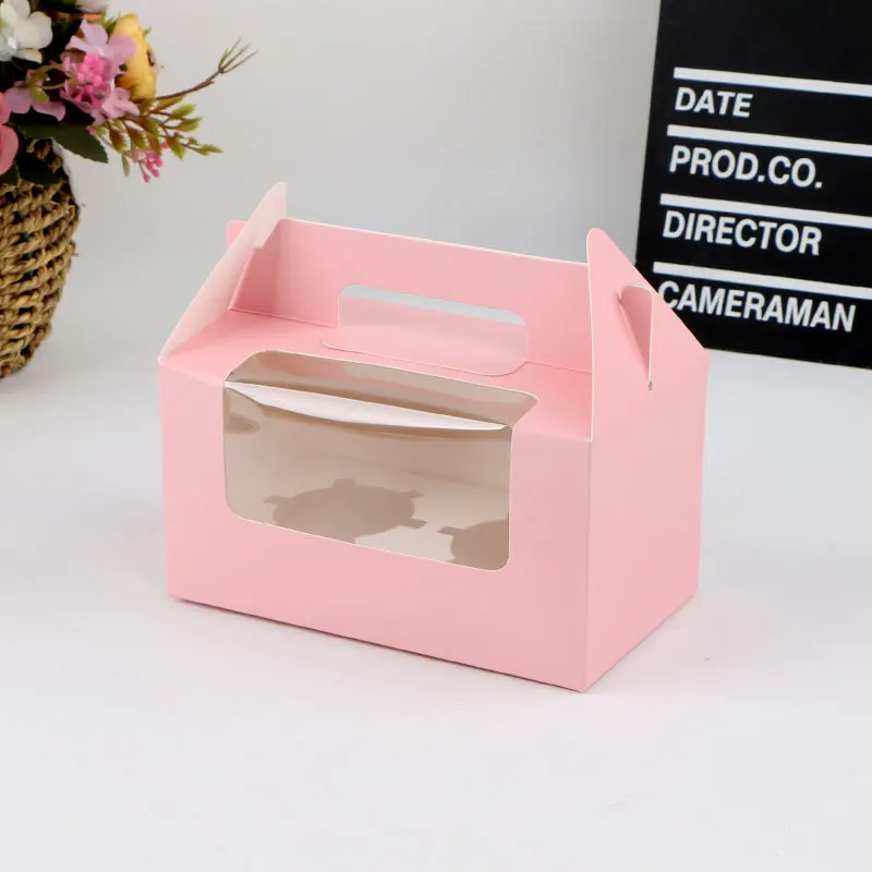 Custom Paper Handle Cake Box Multiple Color Logo Customized Eco Friendly High quality paper products details