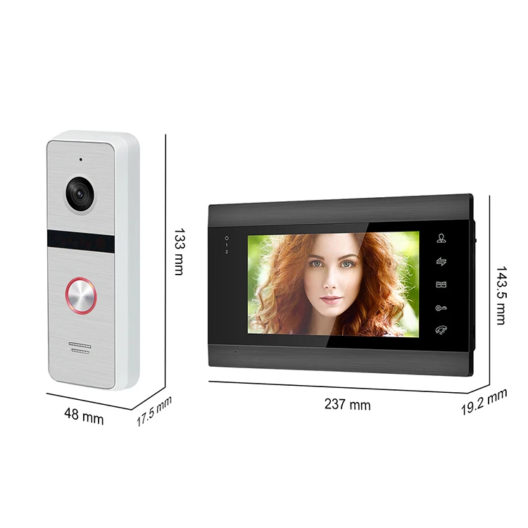 4 Wire Bideo Android Multi Storey Office Apartment Audio Building Video Door Phone Intercom System