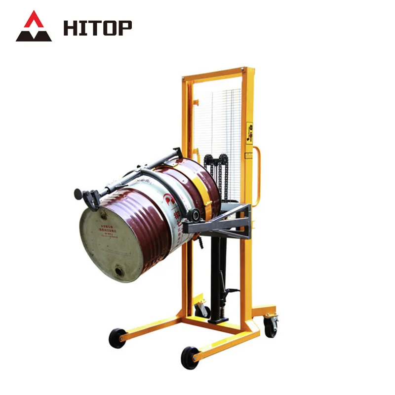 Container Stacker Hydraulic for Rolls Mini Lift 400Kg Fork Hand Truck Crane Electronic Drum Pallet