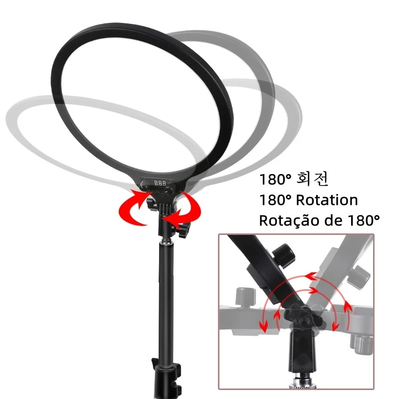 2022 26cm Ring Light with Tripod Stand Portable Adjustable