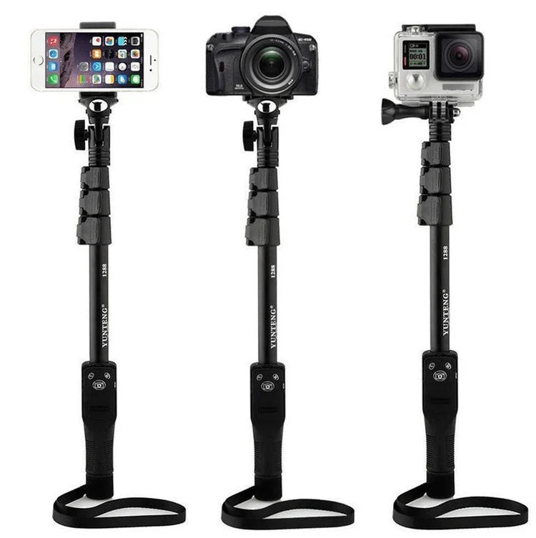 Yunteng YT-1288 Professional Monopod Extendable Handheld Selfie Stick for  Smartphone and Camera