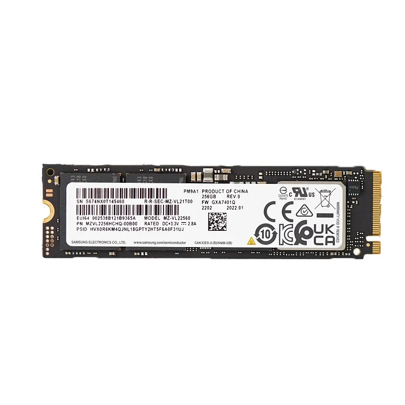 Samsung Ssd 256gb Nvme Ssd For Laptop Samsung Pm9a1 Ssd