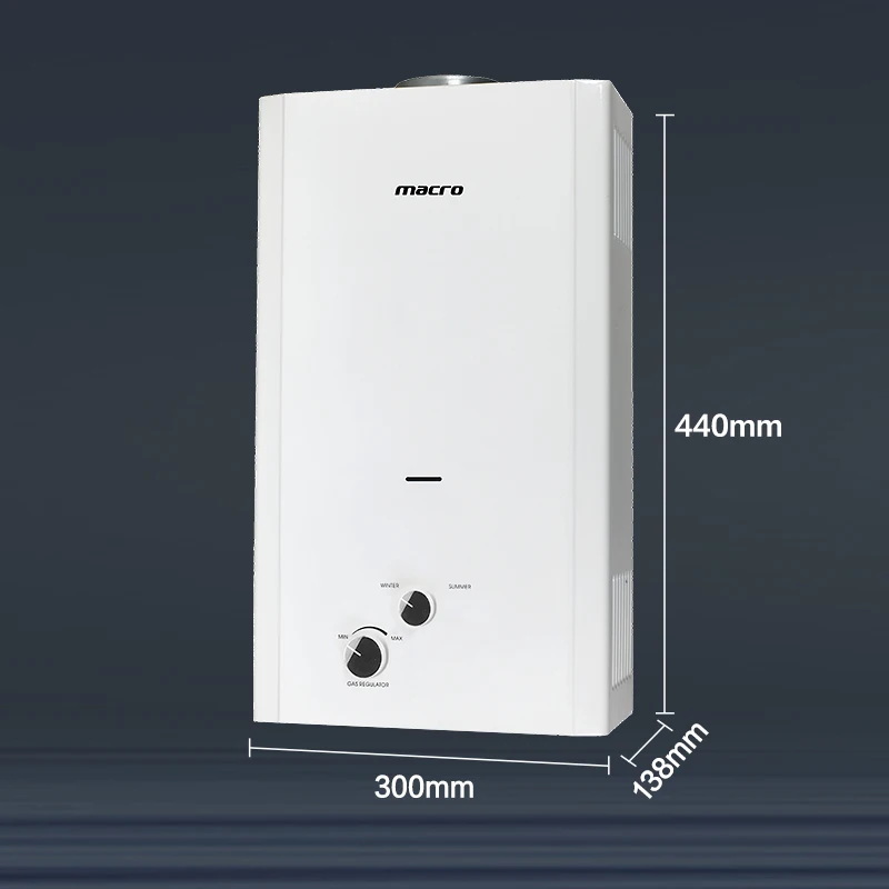 Natural Flue Type 8l 10l 12l China Macro Gas Water Heater Lead Industry