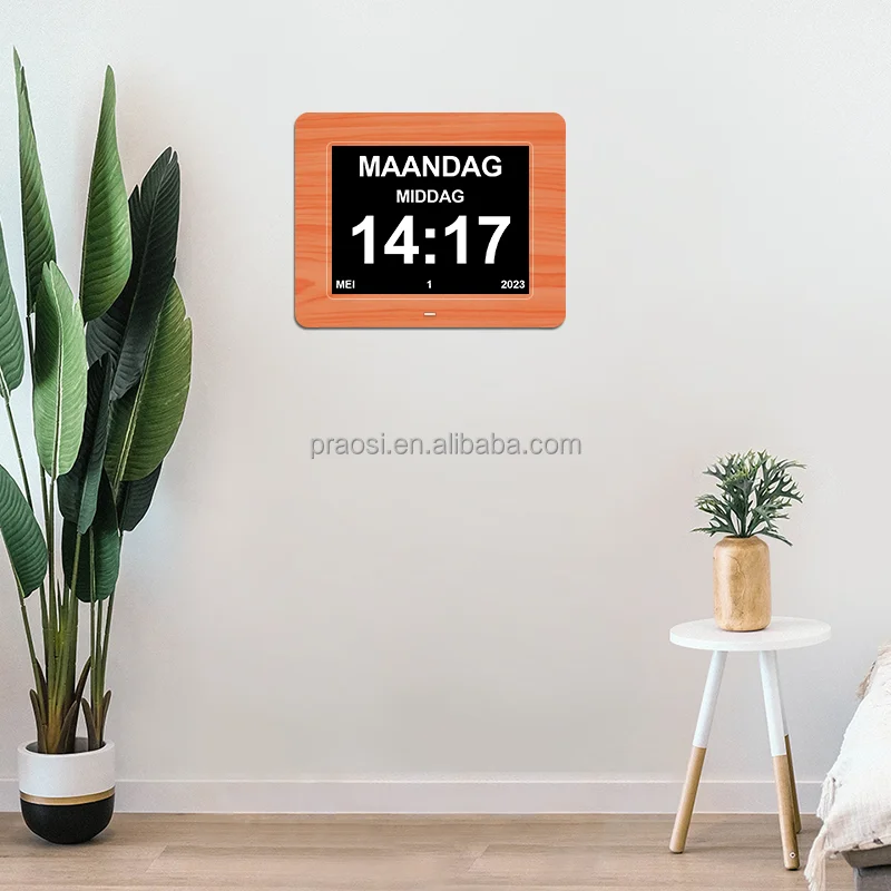 2024 Pros 8 Inch Wooden Reminder Memory Loss Alzheimer Large Display