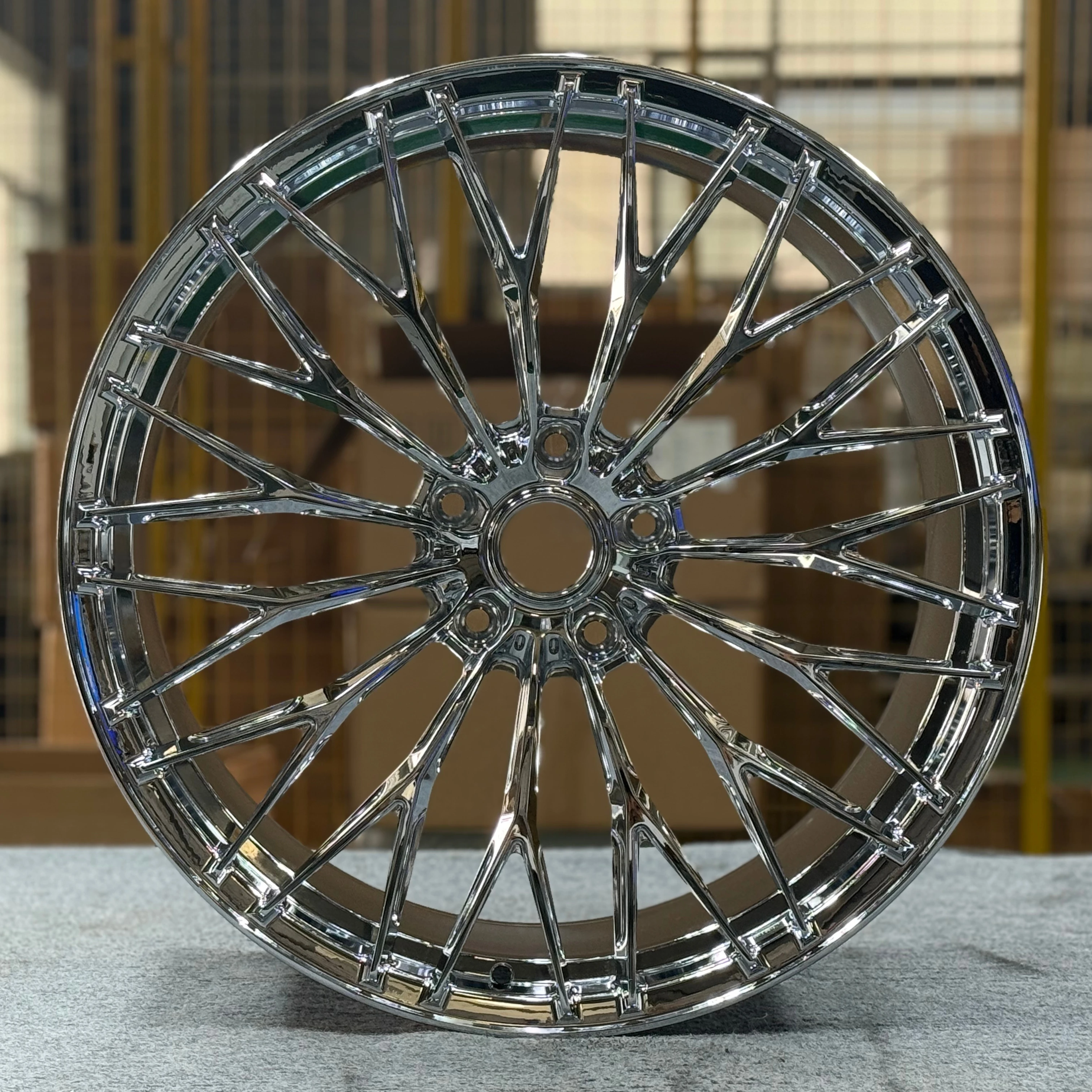 XINLAI Custom Deep Concave Chrome Plating 1 Piece 5x112/114.3/120 19-22Inch Forged Alloy Racing Deep Concave Car Wheel for BMW - Image 2