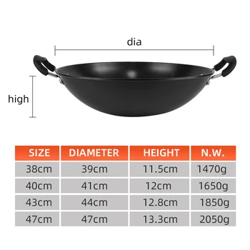 idrop [ RM109 COMBO ] 45CM Honeycomb Cooking Wok + 30CM Frying Pan + G