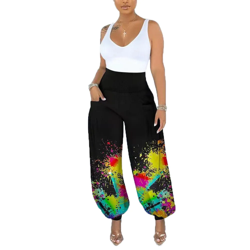 Pantalones Negros Holgados Estilo Grafiti Callejero,Talla Grande Europea Y  Americana,Para Verano,2021 - Buy Maternidad Moda Pantalones De  Camuflaje,Fuerte Mujer Jogging Pantalones De Yoga,De Cintura Alta Pantalones  De Moda Product on Alibaba.com