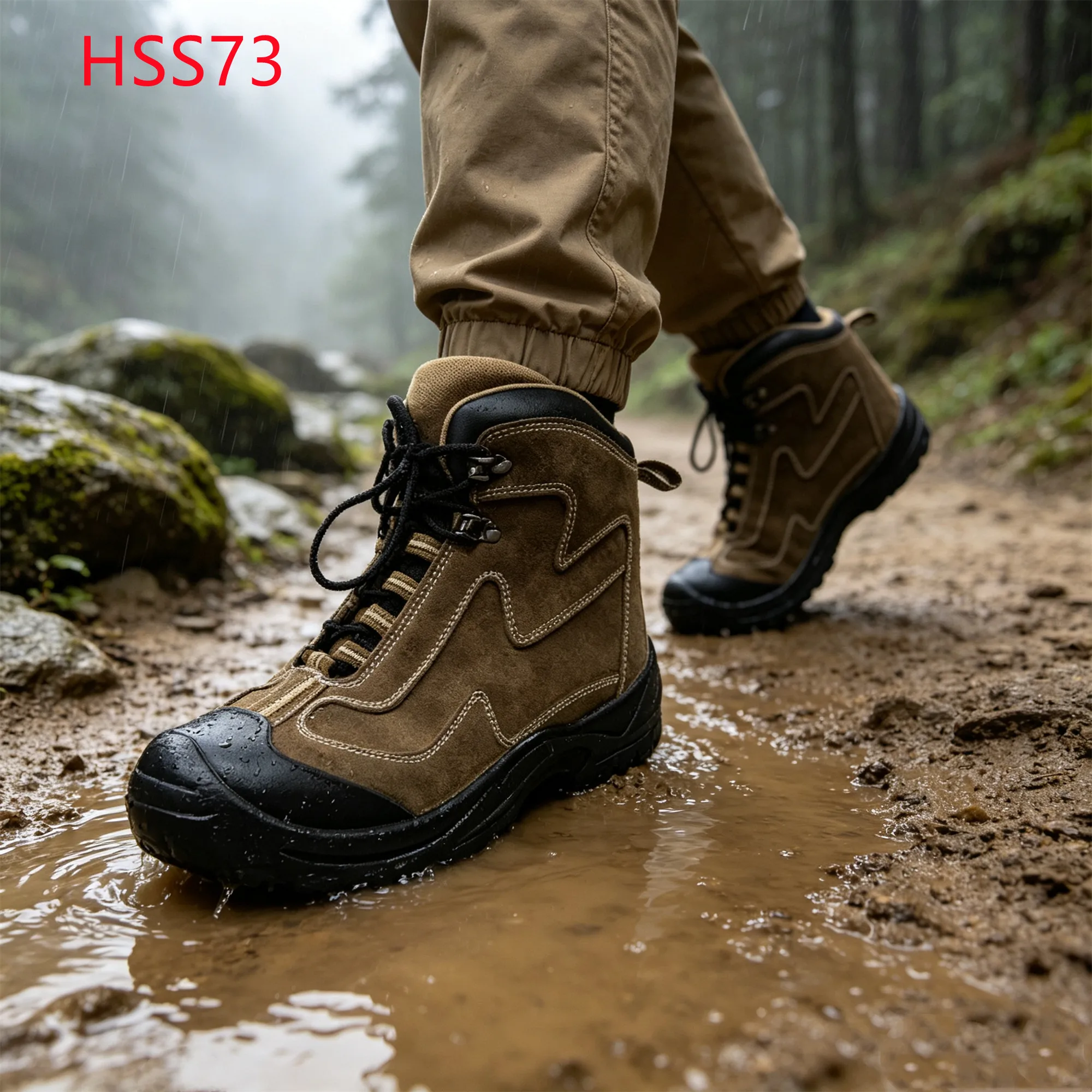 LXG,Costa Rica Steel Toe&midsole Insert Brown Hua Singh Safety Shoes Rocky Road Wearable PU/PU Injection Sole Hiking Boots HSS73