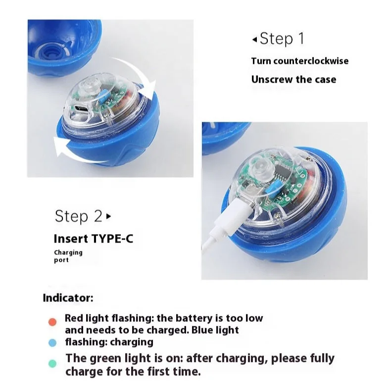 Small Smart Rolling Bouncy Jumping Dog Ball Toy Funny Electronic Balls TPR PC Interactive Modern Pet Puppy Toy Box Automatic