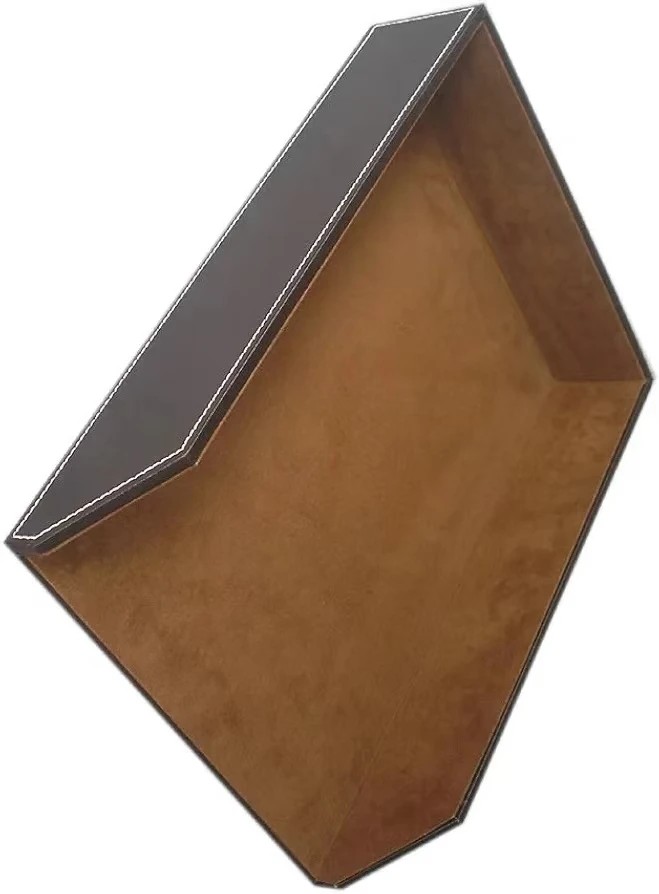 Высококачественный Штабелируемый прямоугольный бумажный Органайзер из искусственной кожи размера А4 лоток для документов стола офиса дома или школы