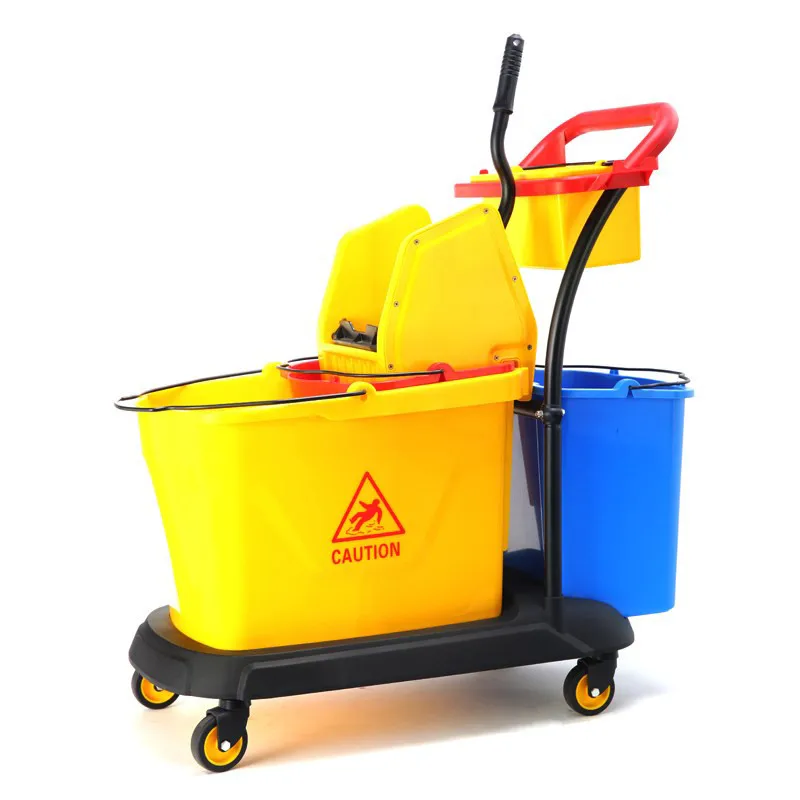 35L Down-Press Double Mop Wringer Trolley Mop Squeeze Bucket Mop Bucket -  China Bucket and Cleaning price