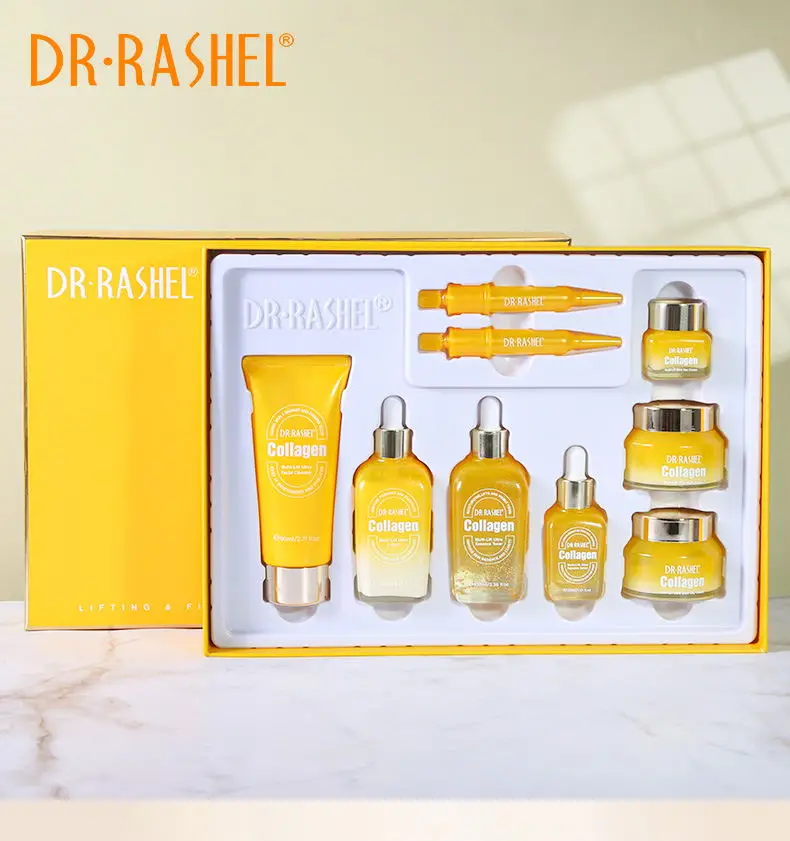 DR RASHEL Facial Set Moisturizing Rejuvenating Anti Aging Collagen Skin Care Set 9pcs