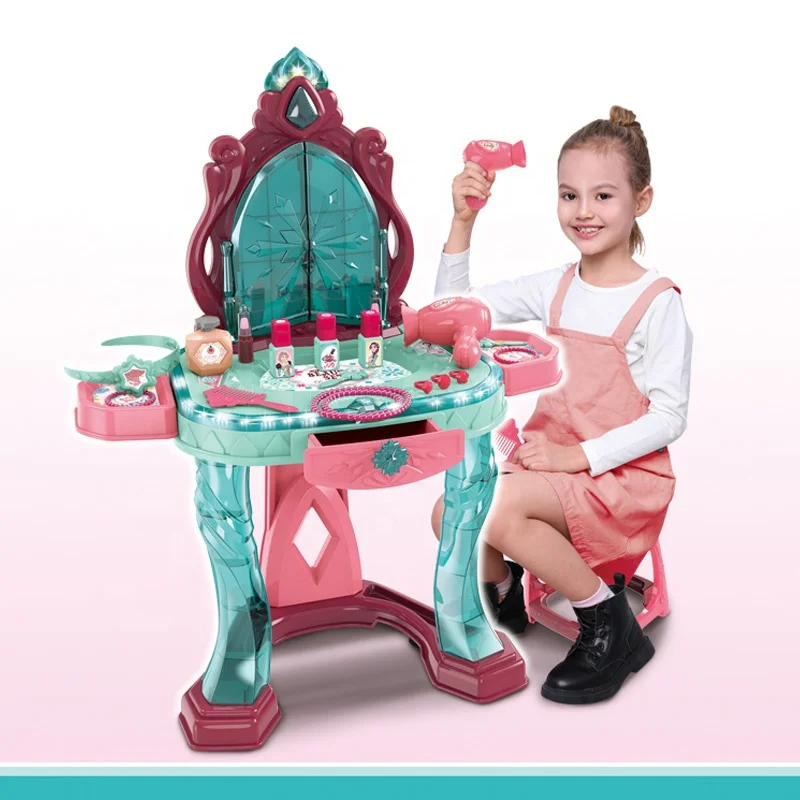open lace back dress Princess Vanity Dressing Table & Stool Toy - Toys And Games - Dressing Table  & Stool Toy