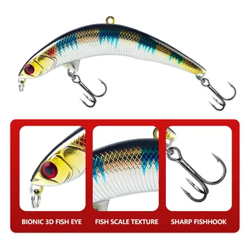 Taiyu Lure, Floating Arched Dying Fish, 8.5cm 8g Topwater Pencil Bait, Shallow Water Plastic Hard Bait for Fishing – Popper – view 4