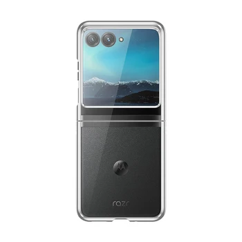 Premium Full Cover Electroplate clear PC Cell Phone case for Moto Razr 40 Ultra case