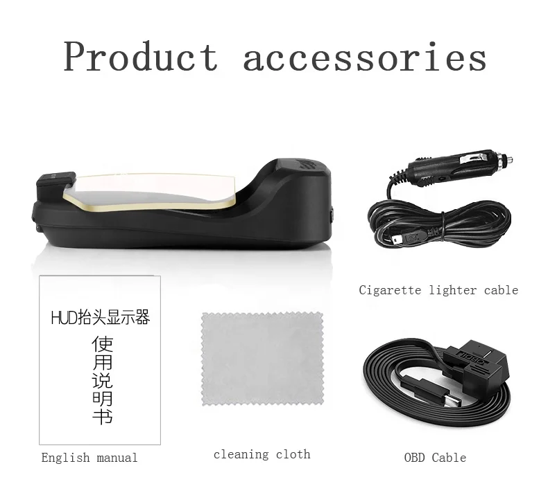 Wiiyii New Design C2 Obd2 GPS Led Head up Speed Display Projector Navigation C2 Hud Display for Cars