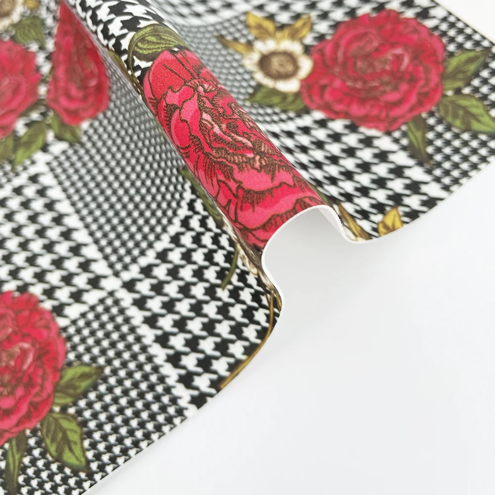 Пользовательский винтажный мультяшный дизайн узор цифровая печать из синтетической и натуральной кожи для украшения мебели обивка