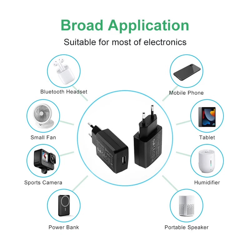 KC KCC Certification Single Portable USB Charger 5V 300mA 500mA EK Plug USB Adapter