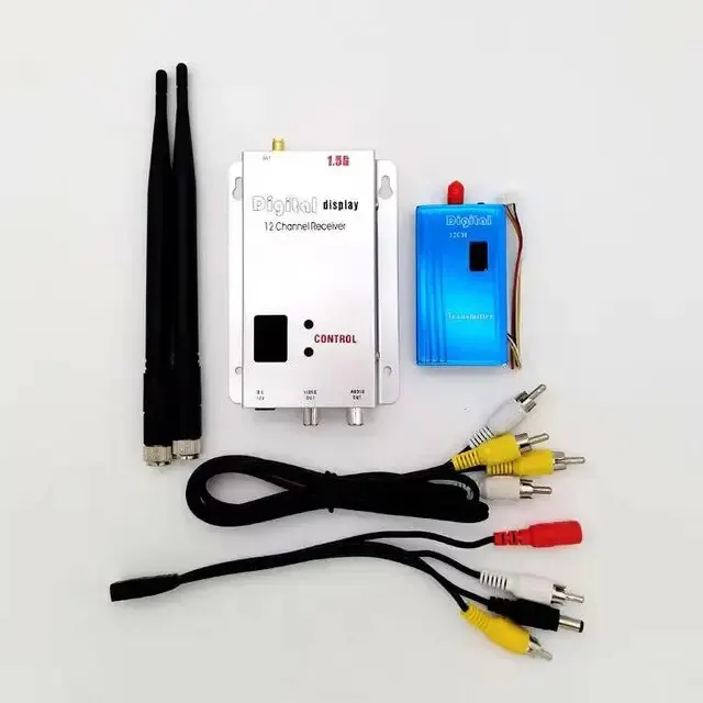 10km Long Range FPV Wireless Video Transmitter 1.5Ghz 1500mW Dronrs AV Image Sender 1.6Ghz