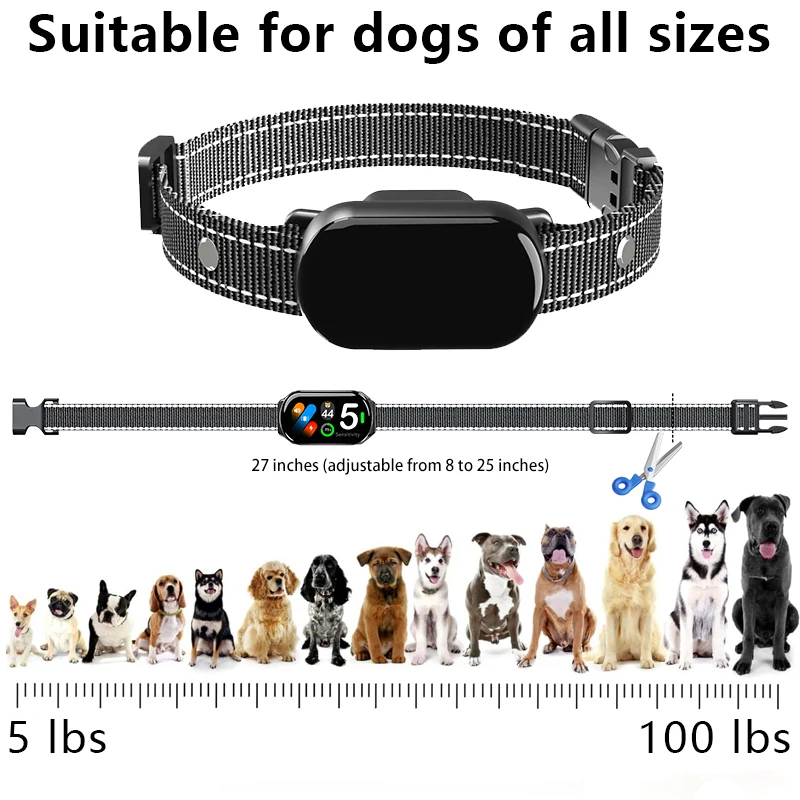 BR02 Rechargeable Magnetic Bark Collar IP67 Waterproof Anti-Barking Vibrating Shock Collar with Fashion Style Discounted Sale
