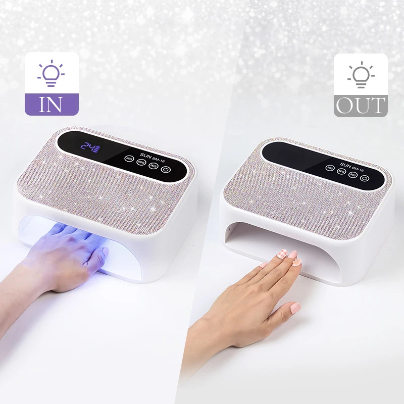 168W SUN BM-18 Rechargeable UV LED Nail Lamp with Timer, Diamond
