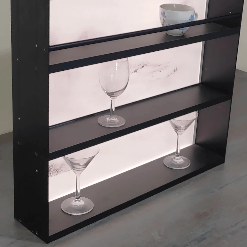 XJ1083 оптовая цена светодиодные полки для кухни стеллаж хранения шкаф мебель