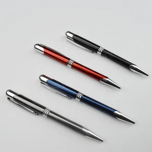 Popular Custom logo Printed Ballpoint Pen Promotional Gift Ball Pen Aluminium Metal Pen with Custom Logo