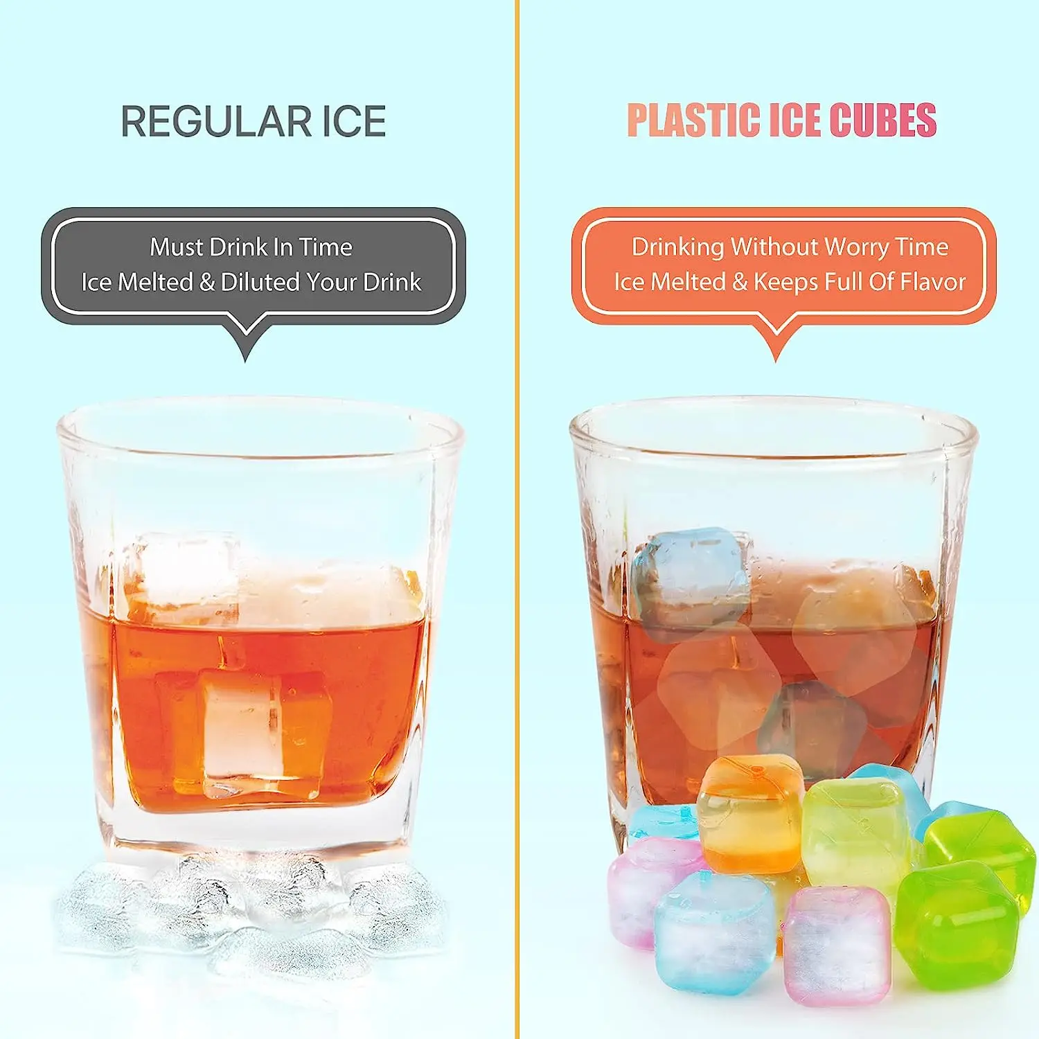 Hot Selling Colorful Bpa Free Plastic Reusable Ice Cubes Buy Reusable