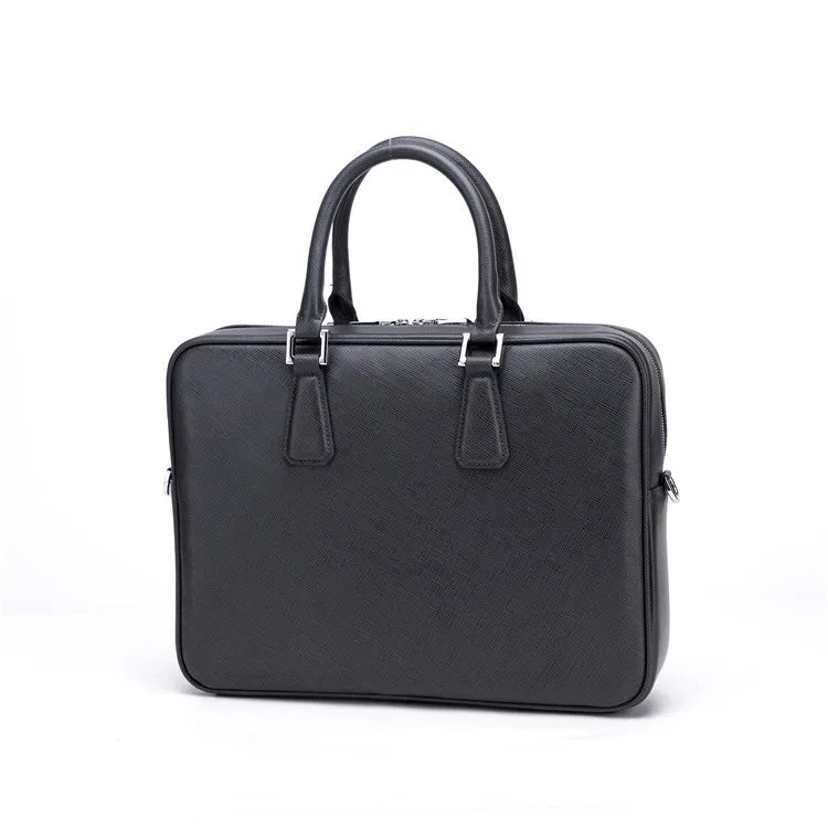 New Arrival Retro High Quality Luxury Business Men Bag Large Capacity Briefcase Saffiano Leather Laptop Bag 2023