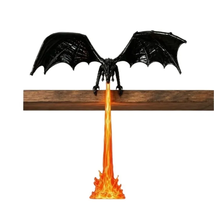 Dragon Book Nook Light Fire Breathing LED Night Lamp Modern Minimalist 3D Printed PLA Bookshelf Decor Corner Light for Gaming