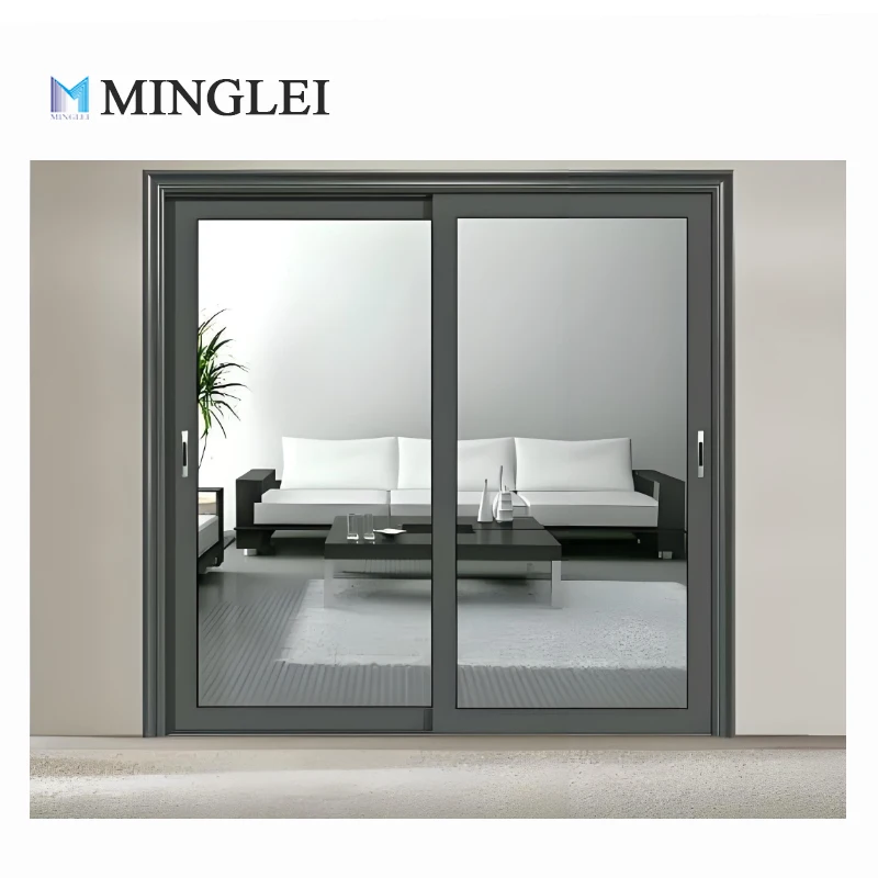 Minglei High Quality German Hardware Outdoor Aluminum Door Aluminum Patio Glass Lift And Sliding Door