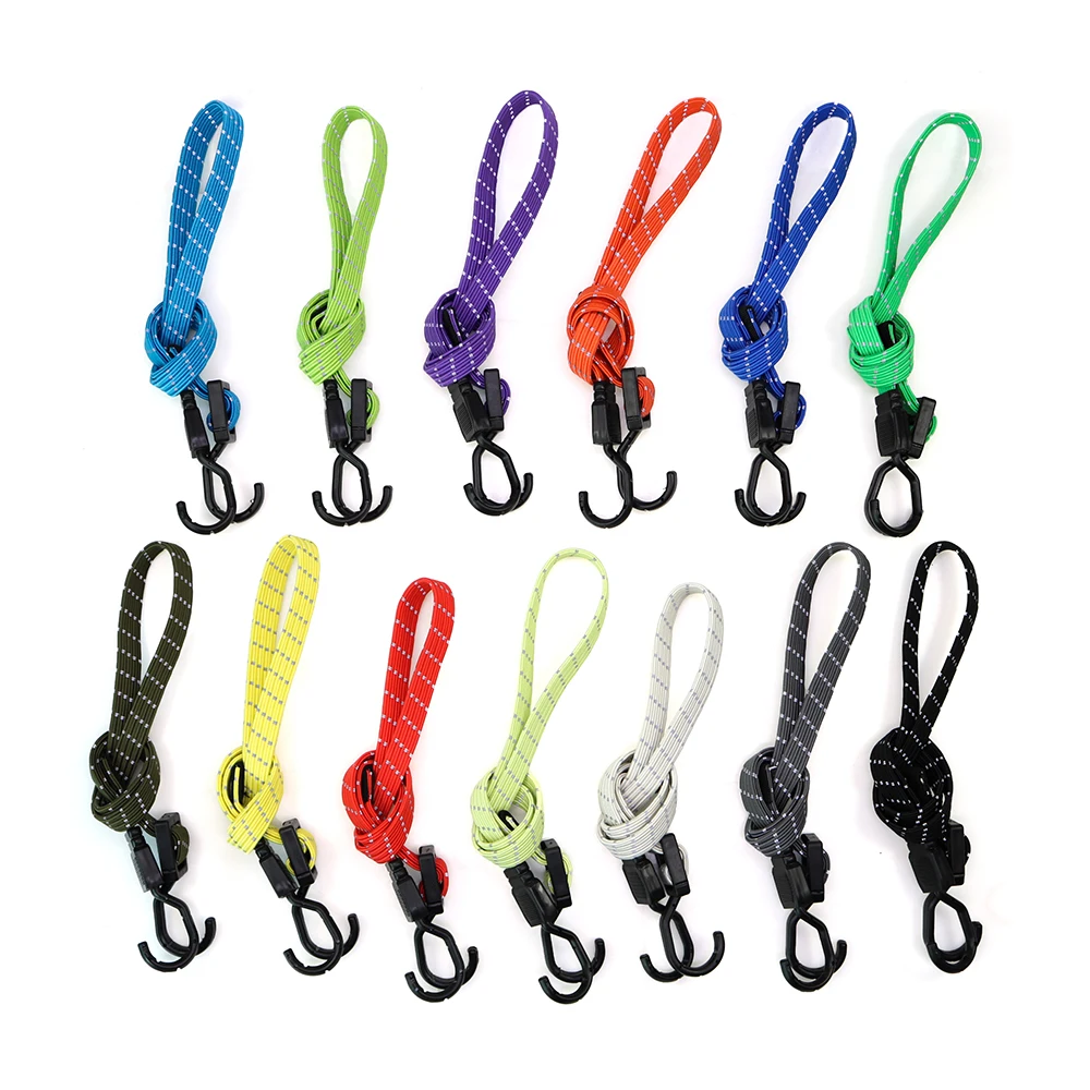 Heavy Duty Multi Reflective Colors Bungie Straps Flat Bungee Cord With ...