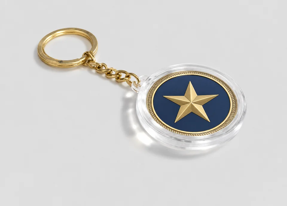 Coin capsule with key ring