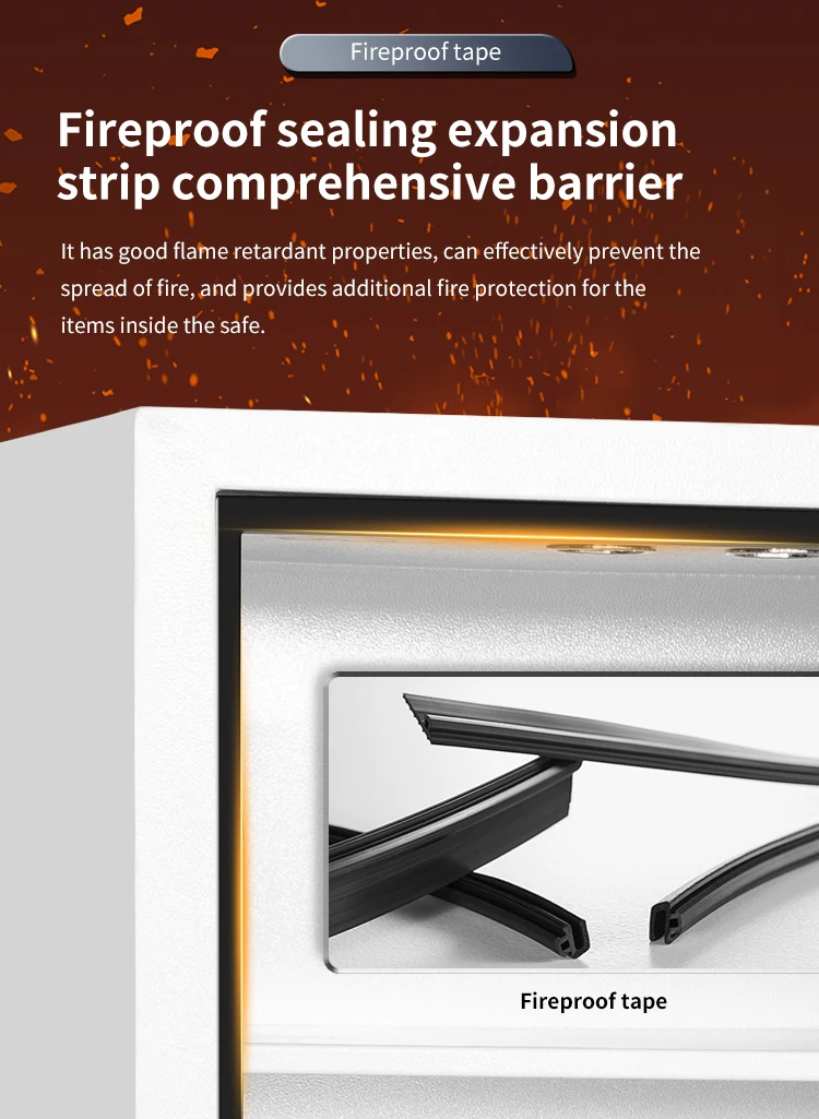 CEQSAFE Foshan New Designed 2 Hours Fireproof Large Heavy Fire Resistant Fingerprint Home Bank Office Deposit Safe Box manufacture