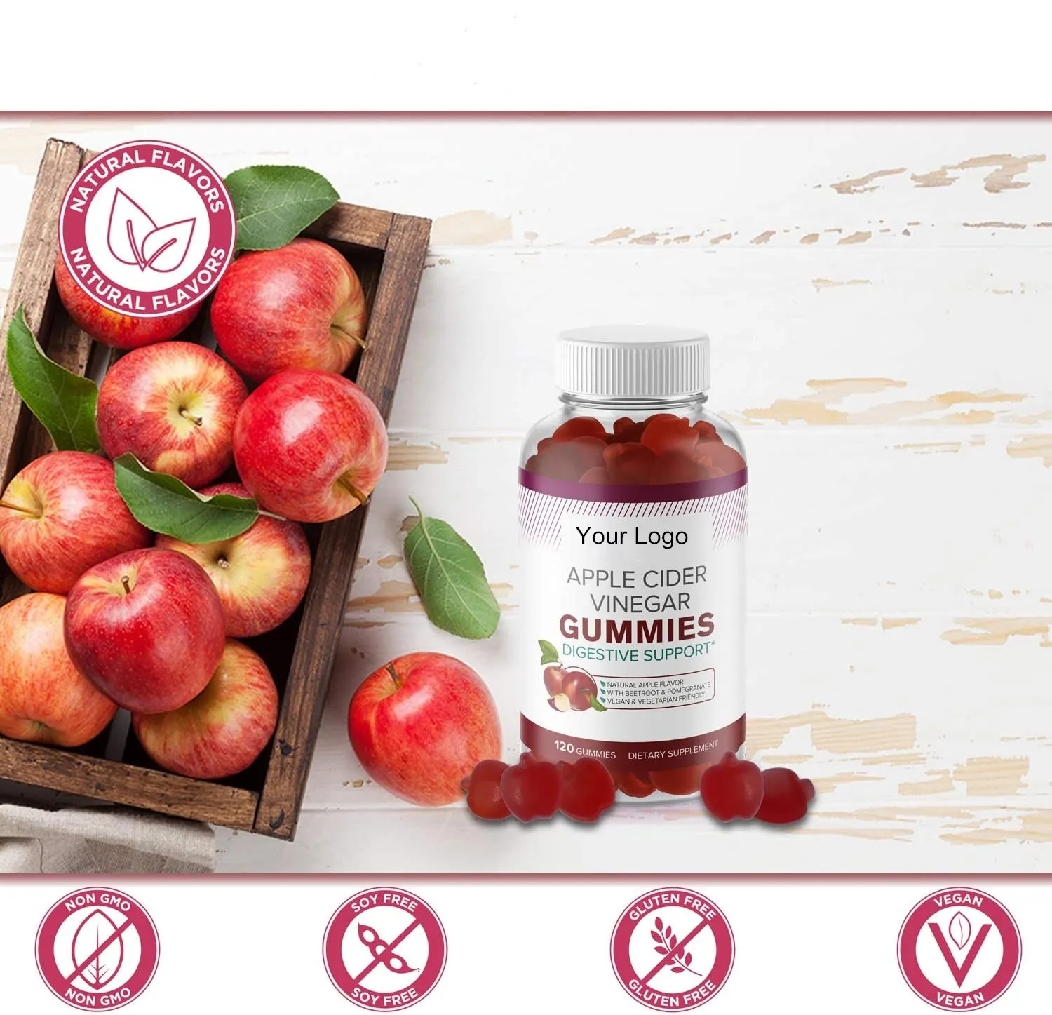 Японский чай высшего качества, зеленый чай маття, жевательный медведь с яблочным сидром, уксусом, сжигание жира, маття, жевательные резинки для похудения