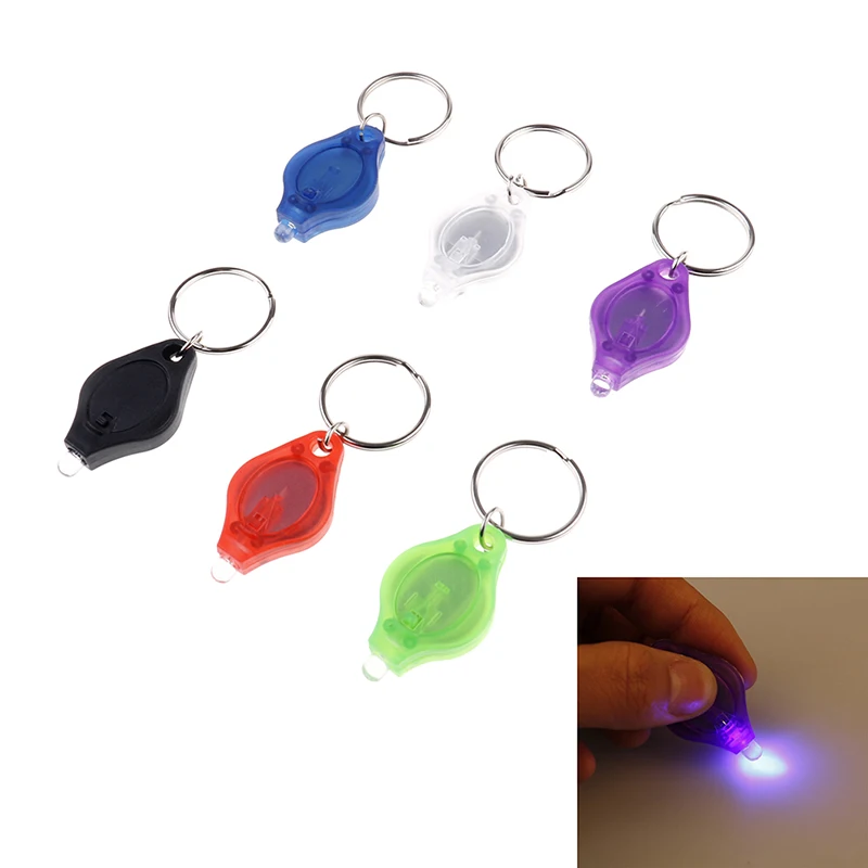 5-Pack Super Bright LED Keychain Flashlights - Mini Photon Beam Lights For Keyring