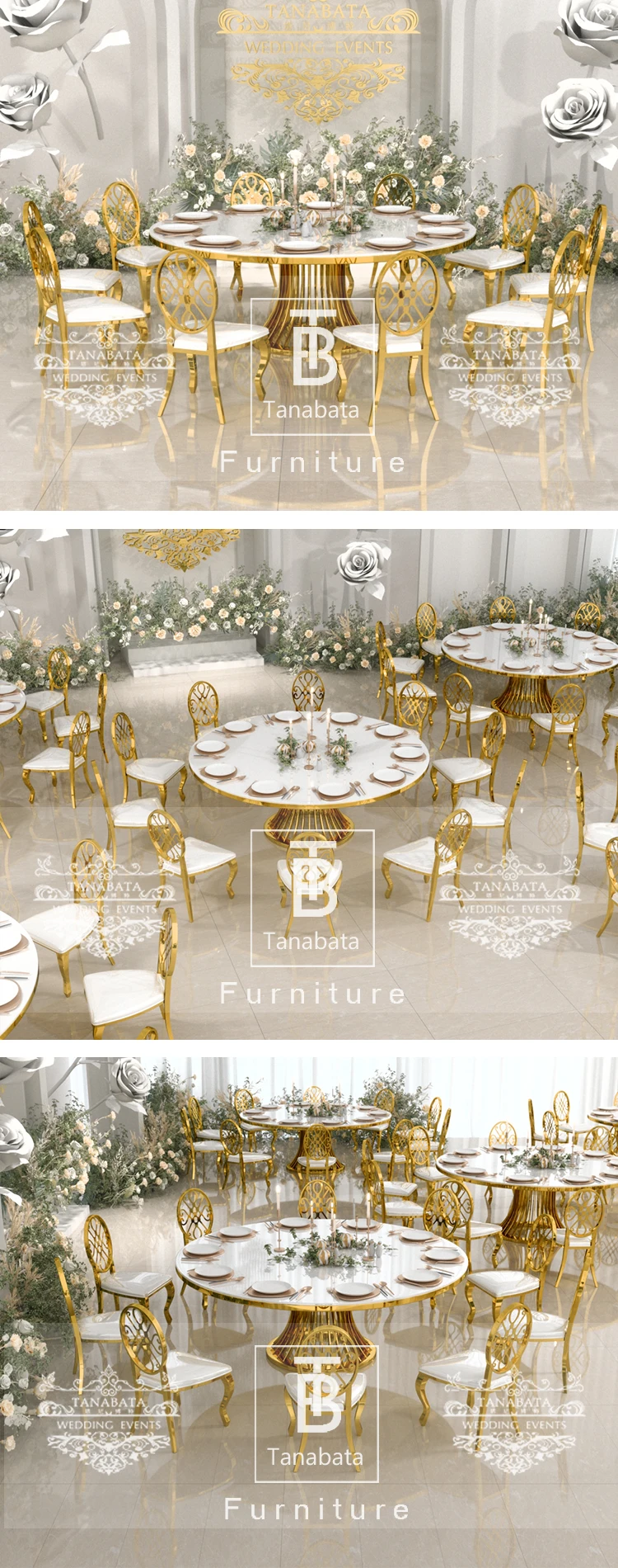 Factory Inventory Classic Round Back Golden Metal Stainless Steel Wedding Chair Buy Stainless