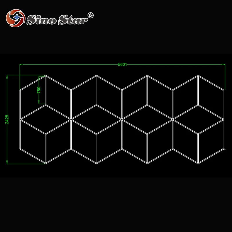 New Product Launch Hot Sale High Quality Polygonal Geometric LED Lighting Diy Assembly Booth Car Ceiling Detailing Lights Garage