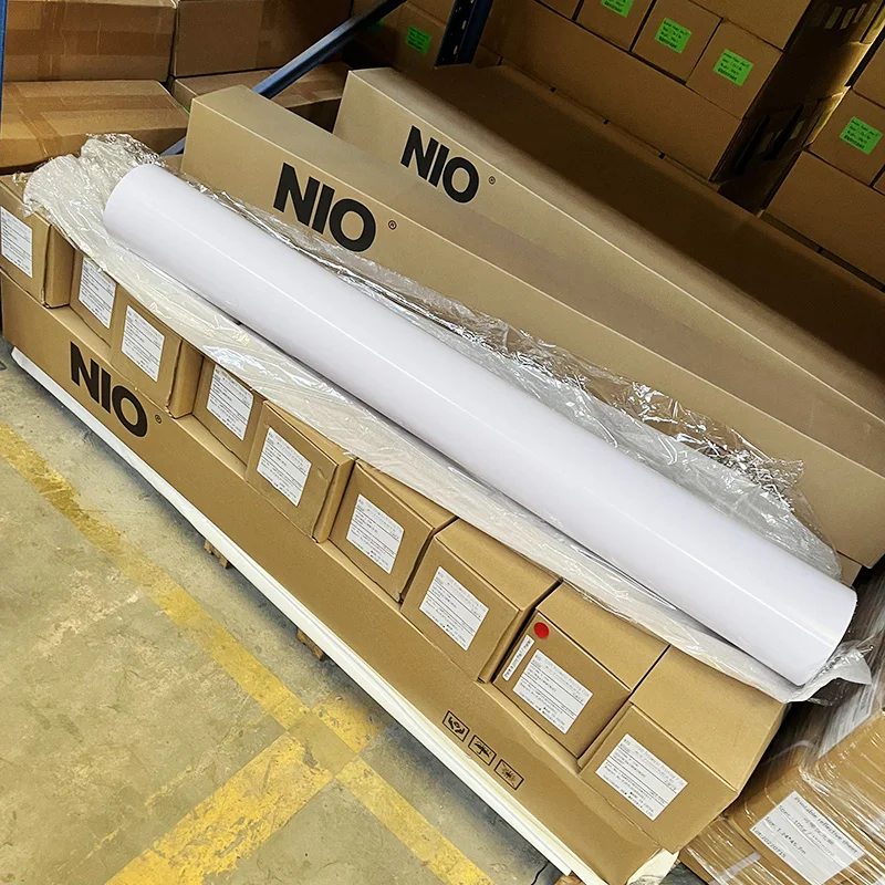 5 Years Polymeric Glossy 100mic PVC Permanent Clear Adhesive Printable Vinyl Roll for Eco Solvent Printing