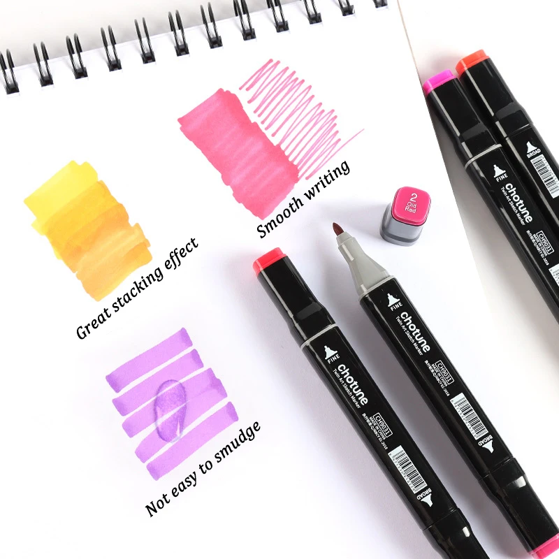 80 Colors Non Washable Double Tip Marcadores Brush Alcohol Marker Pen ...