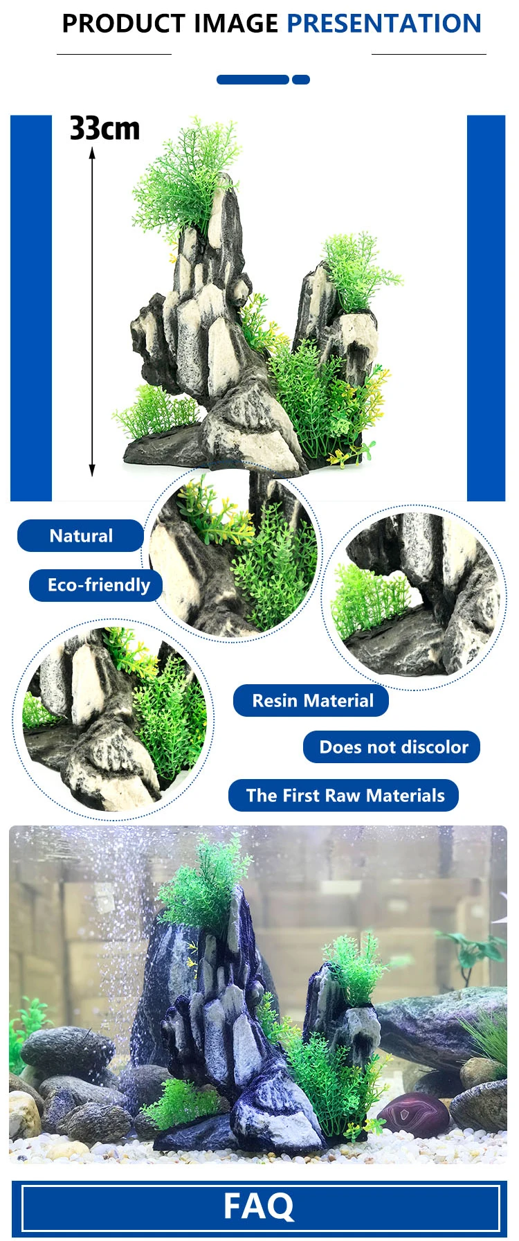 Decoration Ornaments Large Decorations Rocks Ornament Suppliers Aquarium Resin Rockery