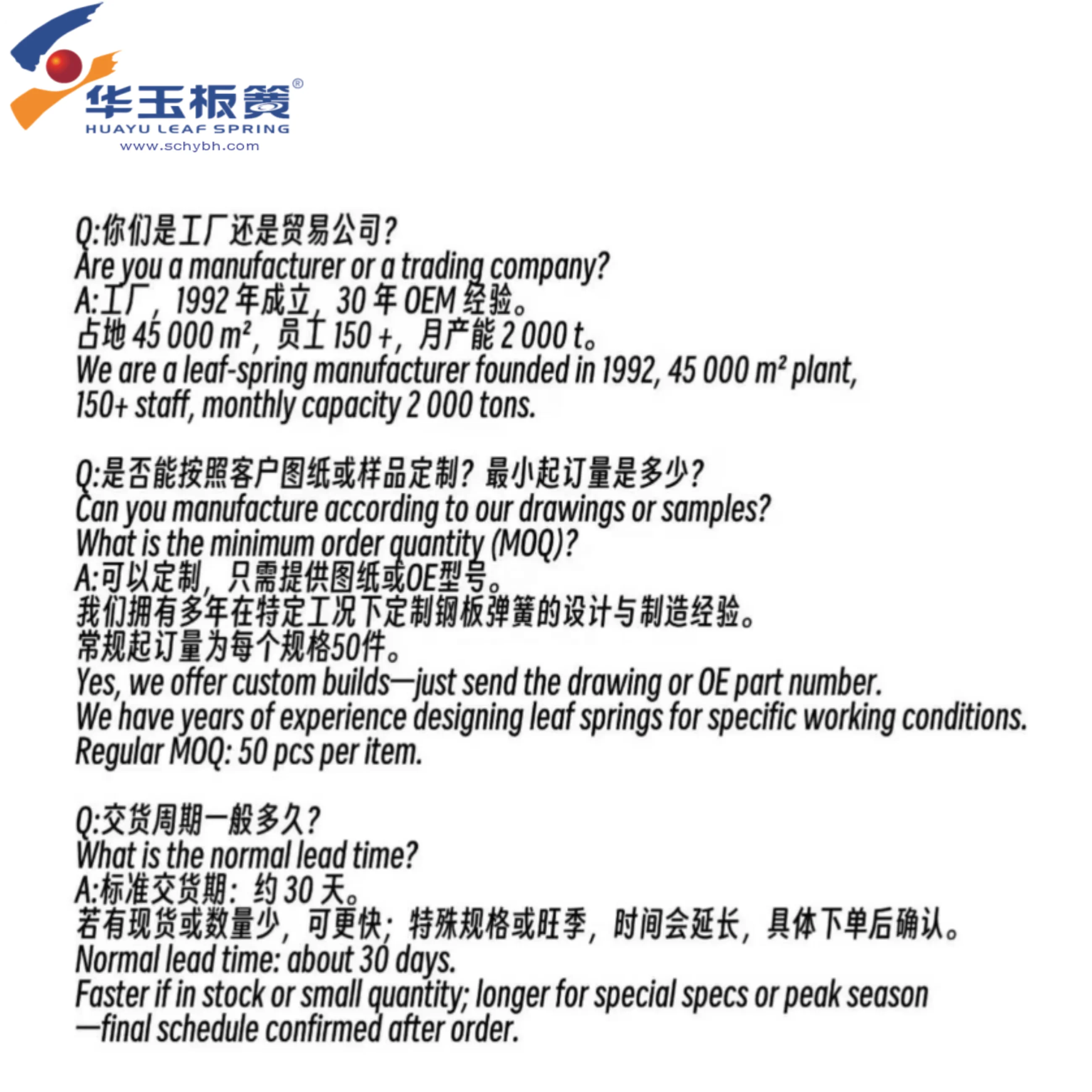 VL20551557 Single Leaf Parabolic Spring