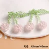 Charm de cereza rosa claro