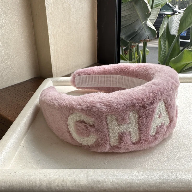 Luxury Catalogue Designer Inspired Headbands Famous Brand Double C Wide