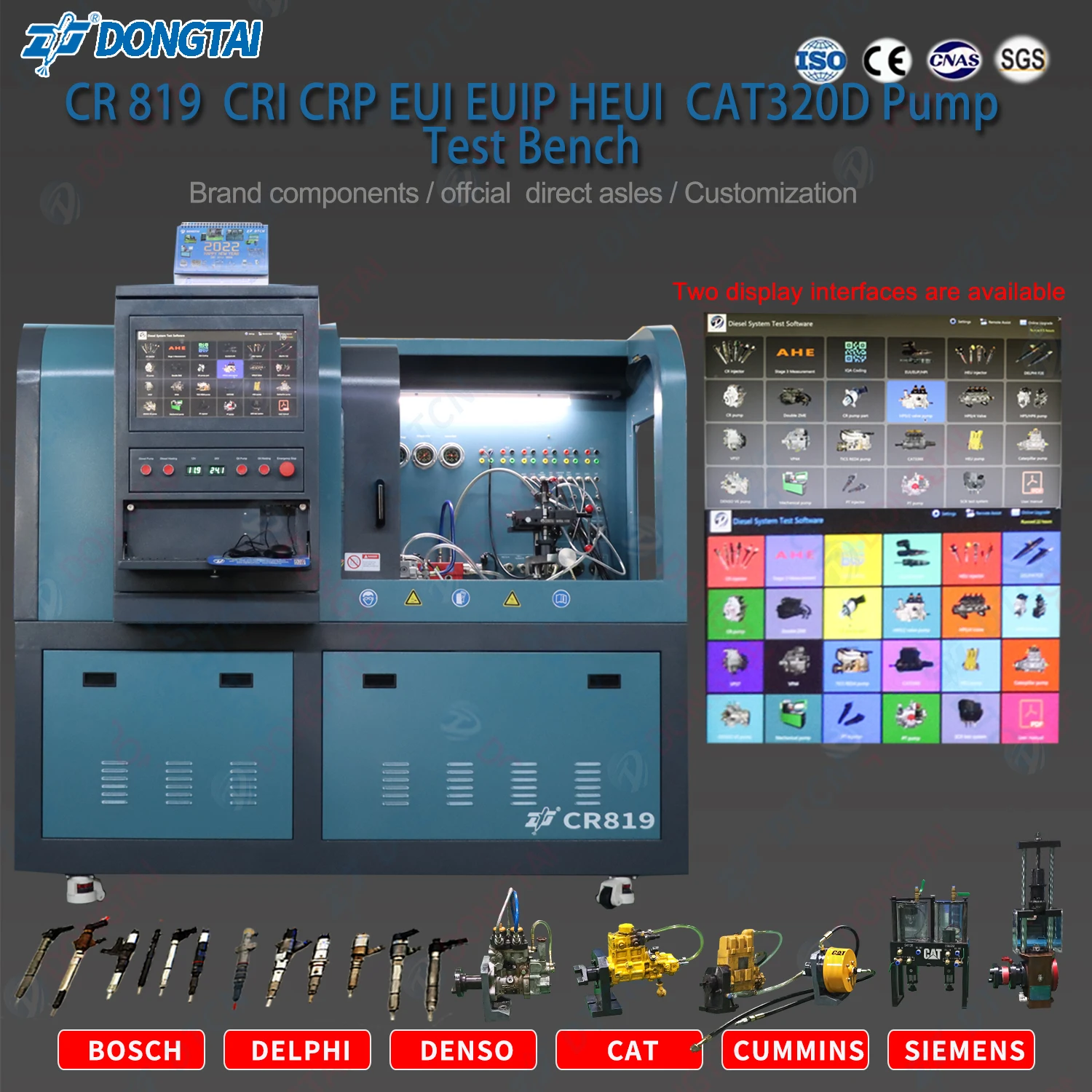 CR819l High Pressure Common Rail Diesel Fuel Injector Test  Bench